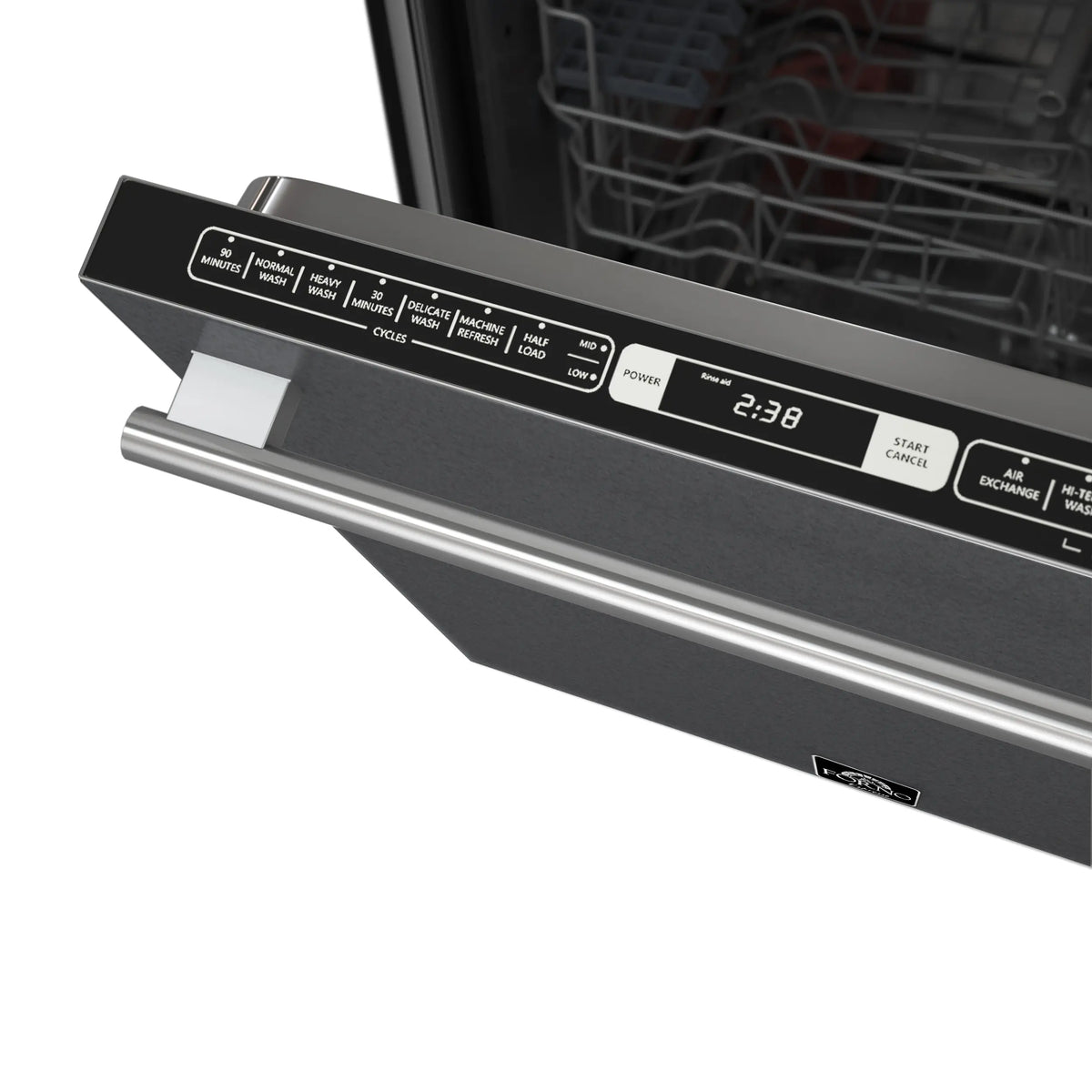 Forno Romano Espresso 24-Inch Built-In Dishwasher, Black Finish, Stainless Steel Tub, 49 dBA, Energy Star Certified FORNO