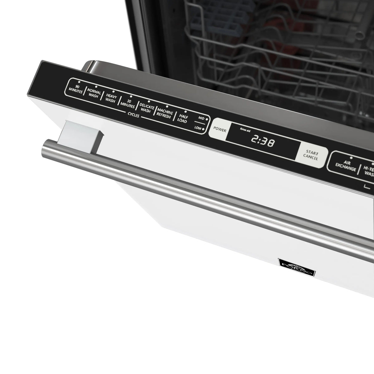 Forno Romano Espresso 24-Inch Built-In Dishwasher, White Finish, Stainless Steel Tub, 49 dBA, Energy Star Certified FORNO
