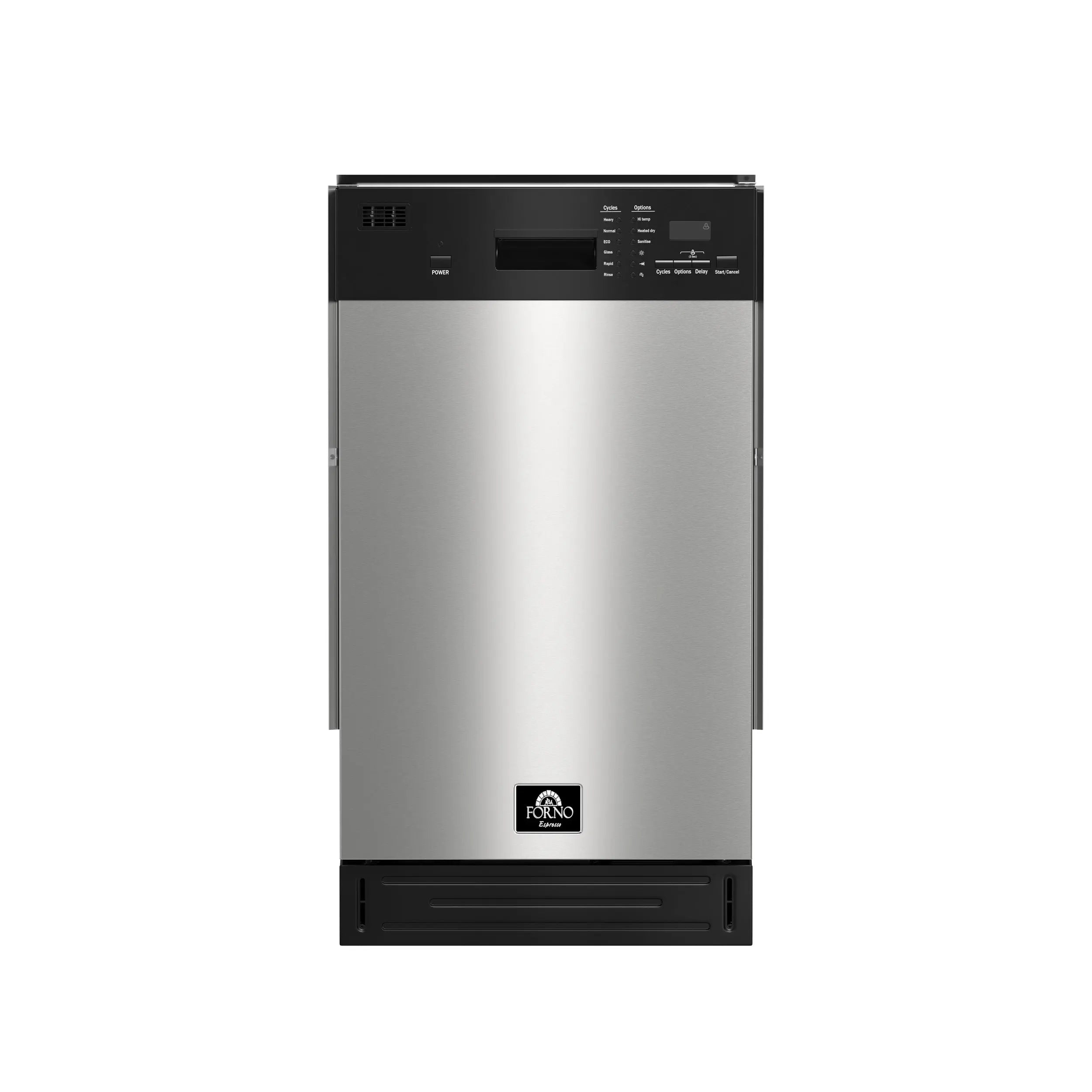 Forno Polo 18-Inch Built-In Stainless Steel Dishwasher, 8 Place Settings, ENERGY STAR Certified, 52 dBA FORNO
