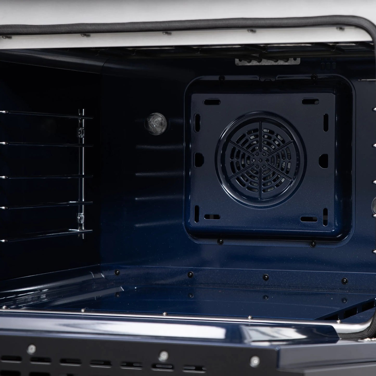 Forno Massimo 30-Inch Freestanding Dual Fuel Range in Black with Antique Brass Accessories, 4 Burners, 4.32 cu. ft. Convection Oven FORNO