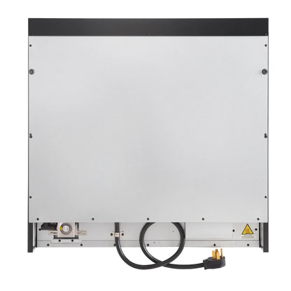 Forno Antico 36-inch Dual Fuel Range, Black and Antique Brass, 6 Burners, 4.5 cu.ft. Convection Oven FORNO