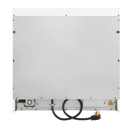 Forno Antico 36-inch Dual Fuel Range White and Antique Brass Design with 6 Sealed Gas Burners and Electric Convection Oven FORNO