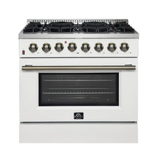 Forno Galiano 36" Freestanding Dual Fuel Range in White FORNO