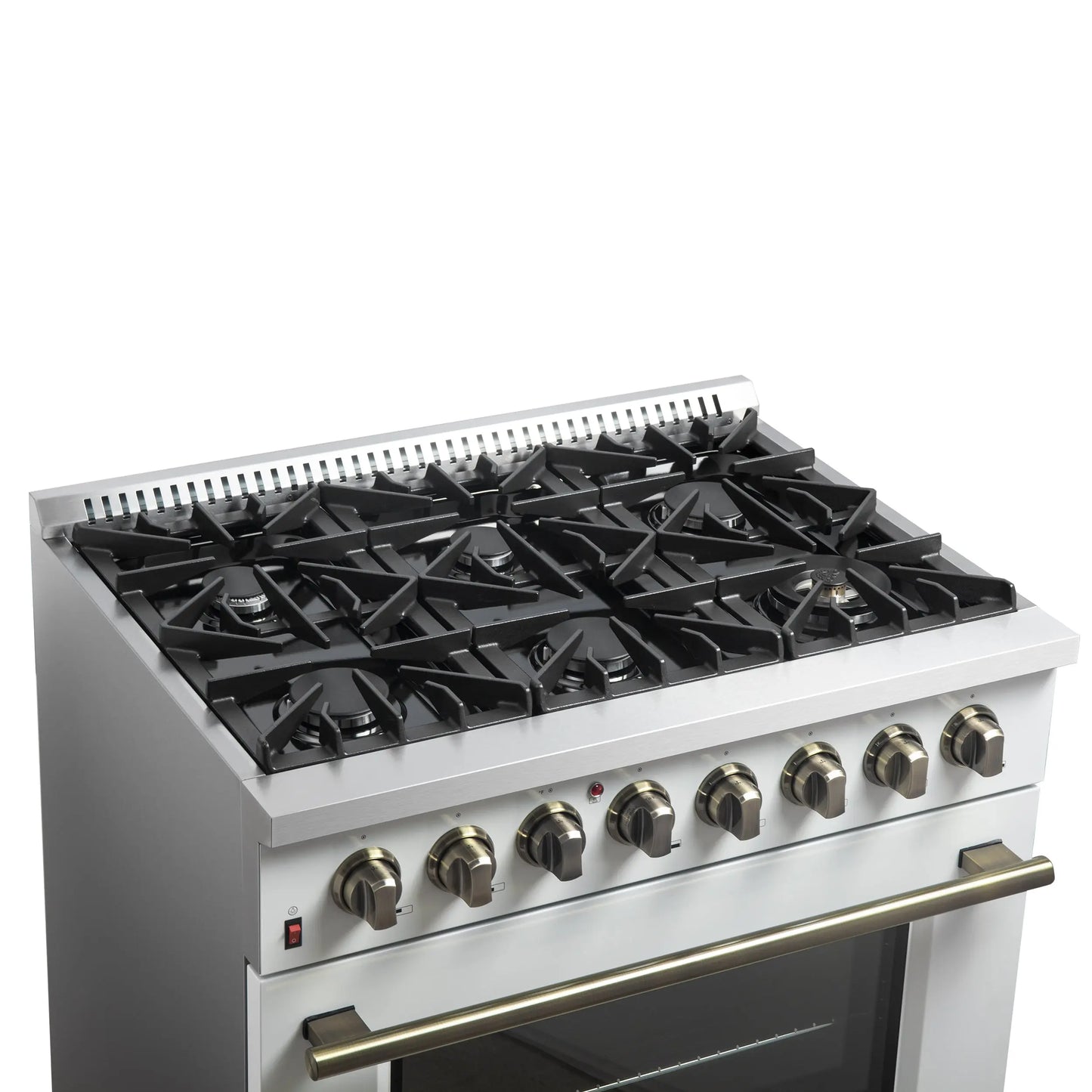 Forno Galiano 36" Freestanding Dual Fuel Range in White FORNO