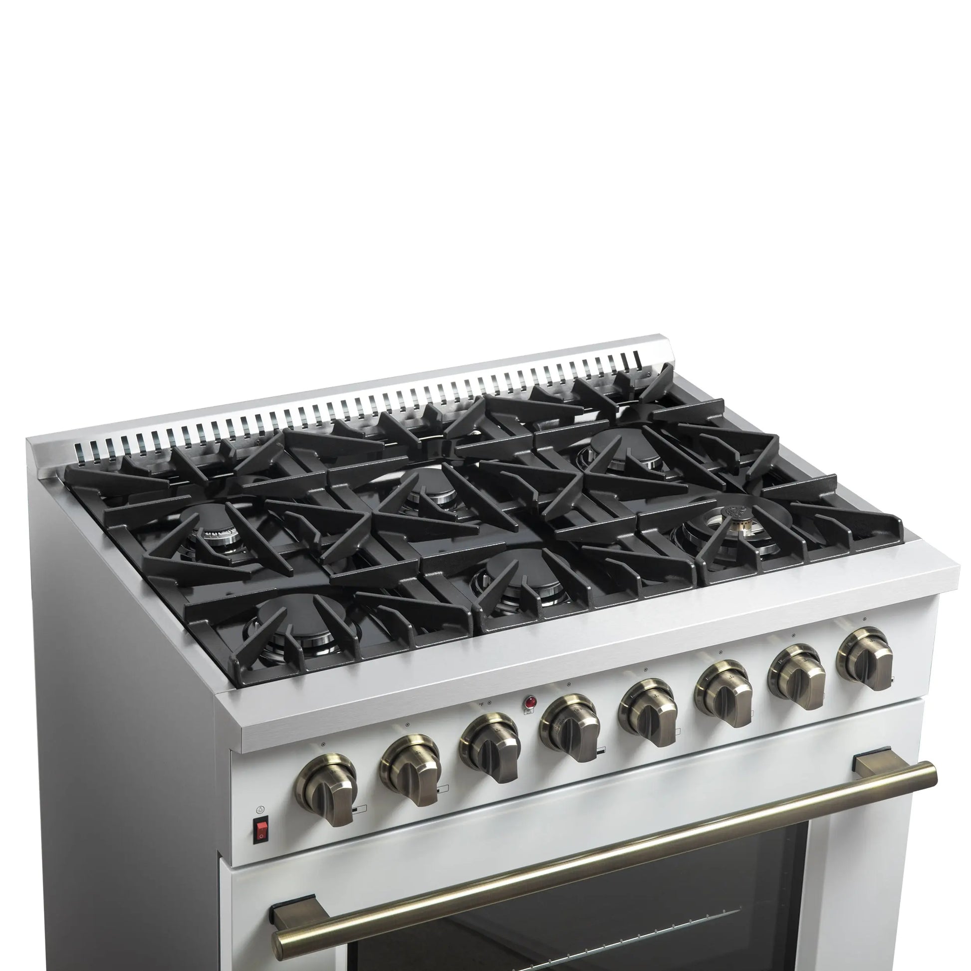 Forno Galiano 36" Freestanding Dual Fuel Range in White FORNO