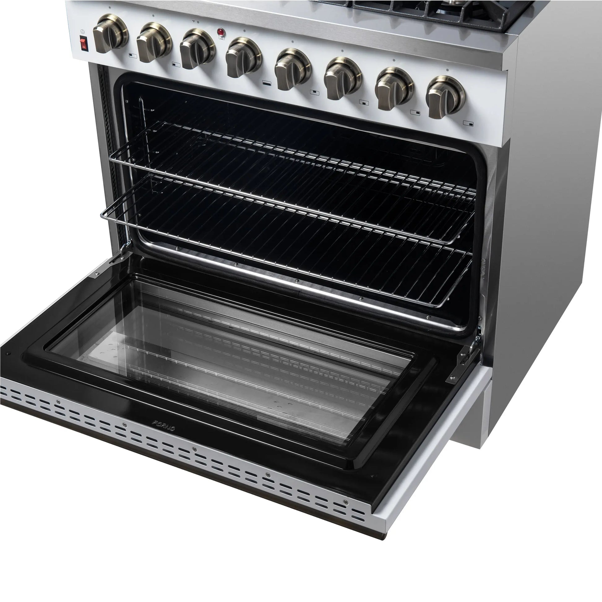 Forno Galiano 36" Freestanding Dual Fuel Range in White FORNO