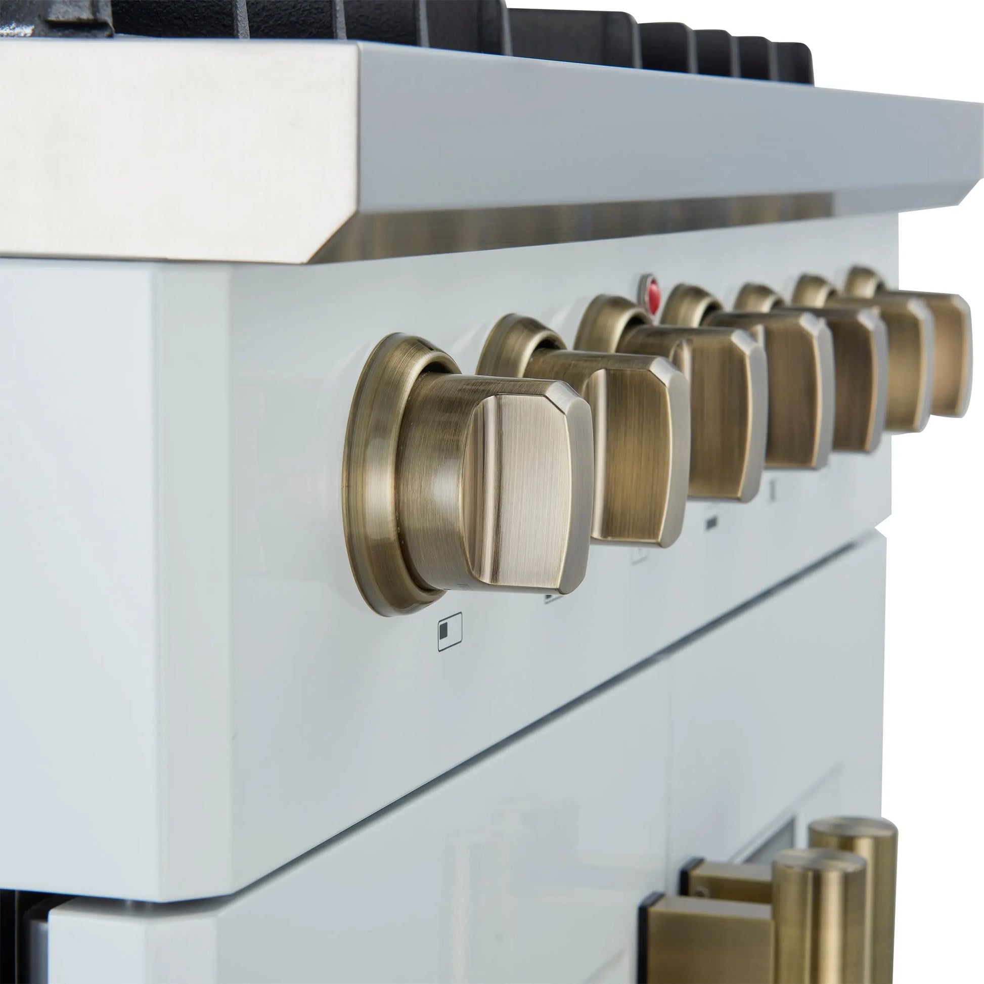 Forno Galiano 30-inch Freestanding French Door Dual Fuel Range White FORNO