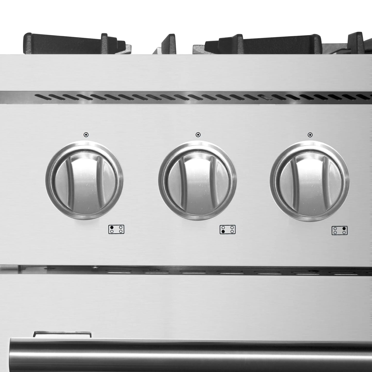 Forno Marco 30-Inch Dual Fuel Range, Stainless Steel, 4 Burners, 37,000 BTU, True Convection Oven, Energy Efficient FORNO