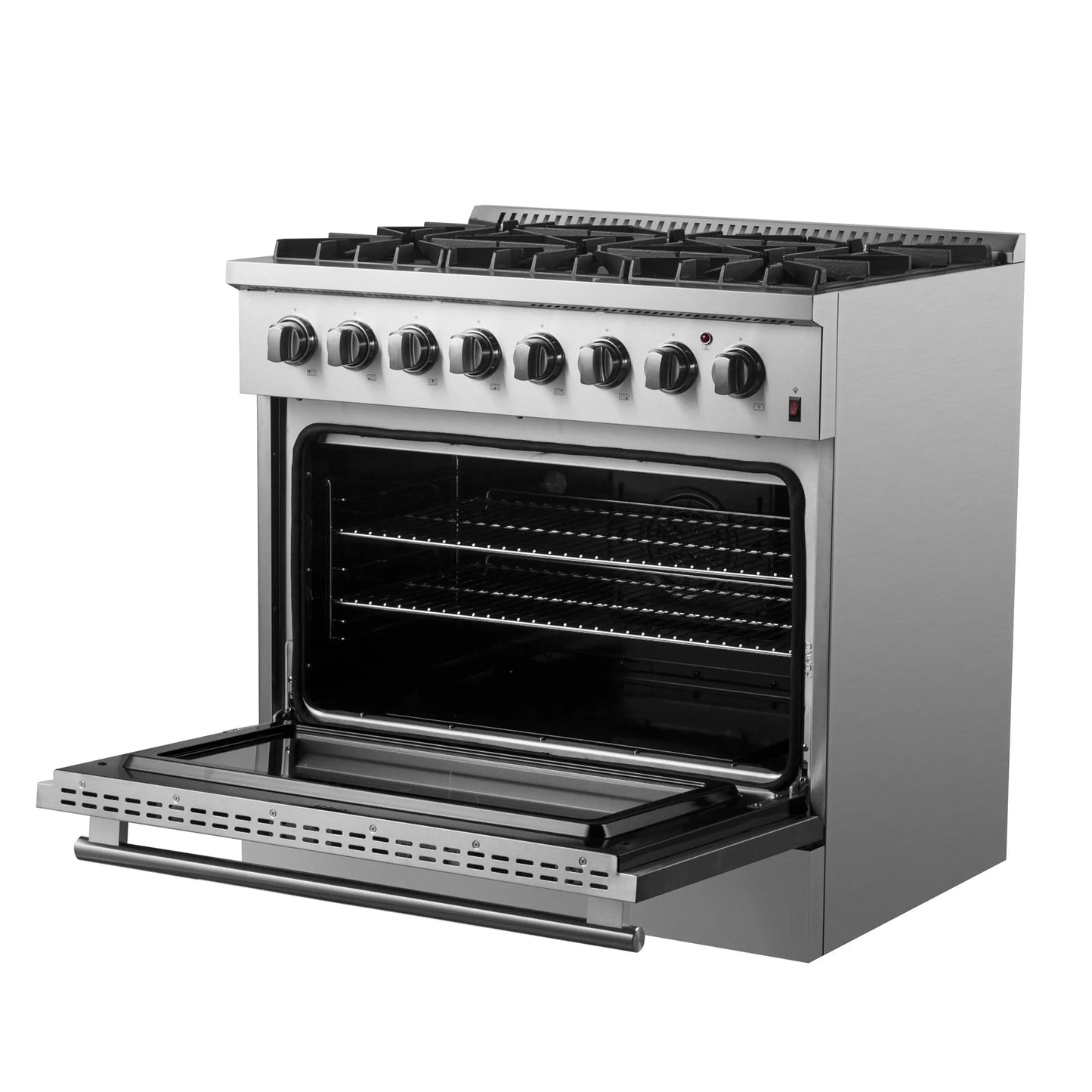 Forno Marco 36-Inch Dual Fuel Range, Stainless Steel, 6 Burners, 67,000 BTU, True Convection Oven, Energy Efficient FORNO
