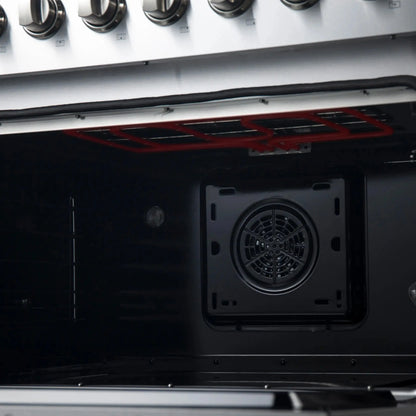 Forno Marco 36-Inch Dual Fuel Range, Stainless Steel, 6 Burners, 67,000 BTU, True Convection Oven, Energy Efficient FORNO