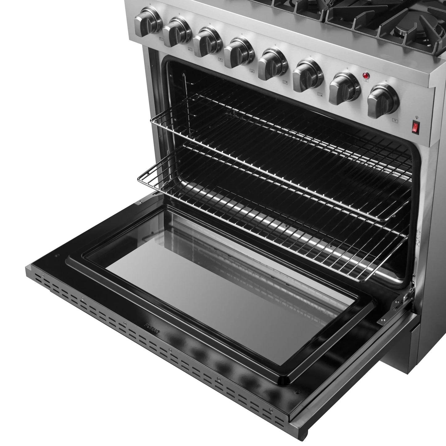 Forno Marco 36-Inch Dual Fuel Range, Stainless Steel, 6 Burners, 67,000 BTU, True Convection Oven, Energy Efficient FORNO