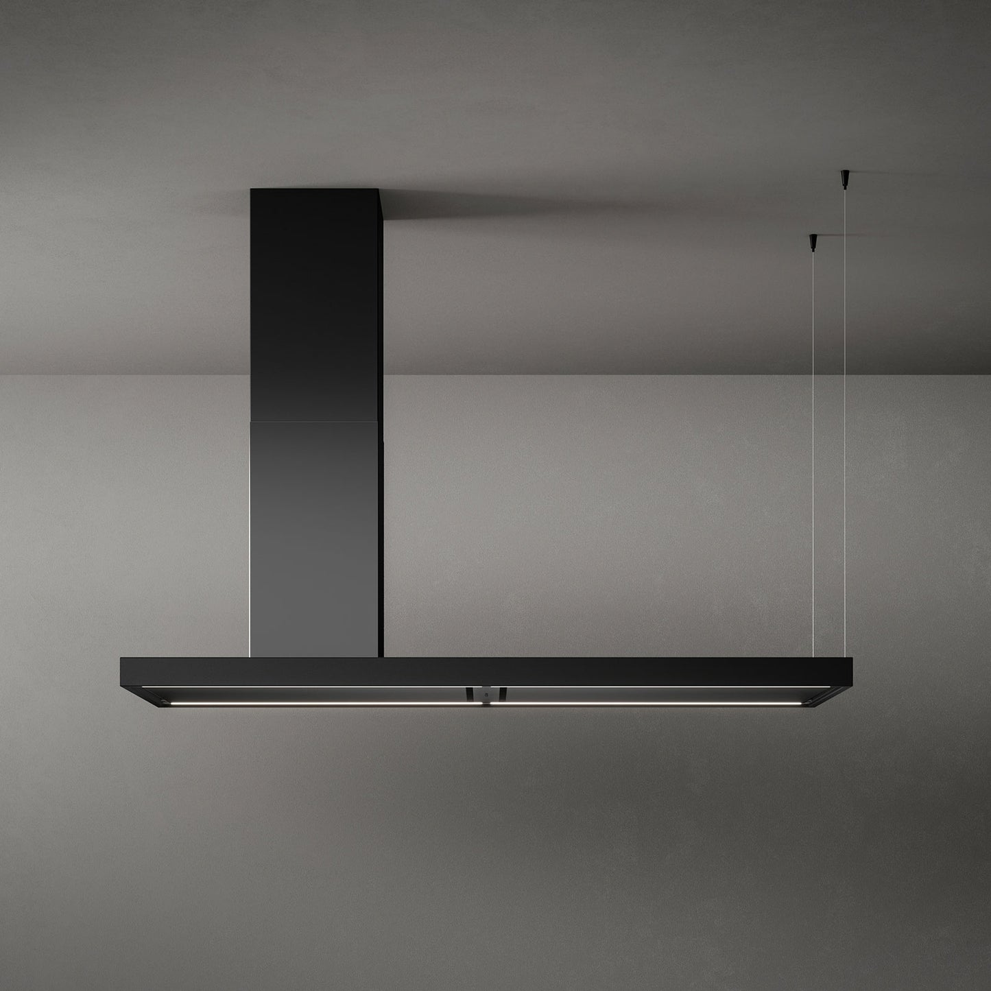 Falmec Elle 70 Inch Matte Black 500 CFM Island Range Hood FDELL70I5SS