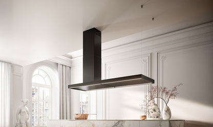Falmec Elle 70 Inch Matte Black 500 CFM Island Range Hood FDELL70I5SS