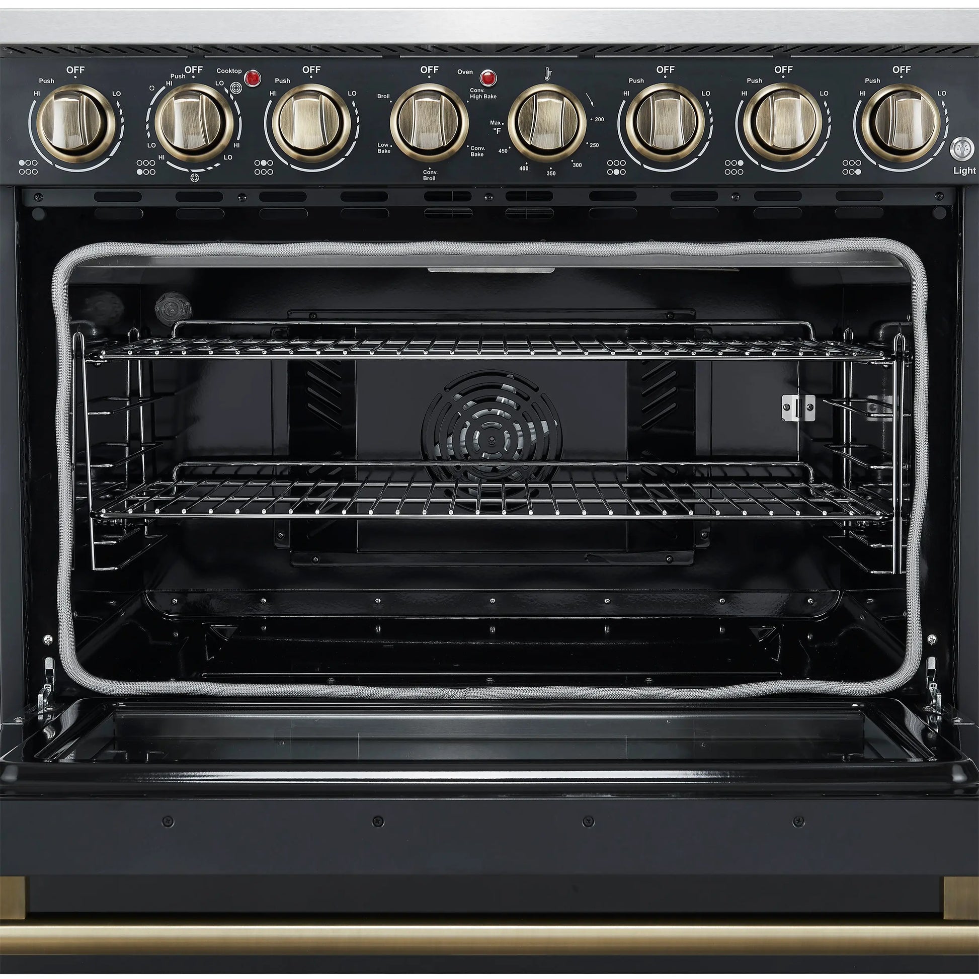 Forno Paolo 36 Inch Black Freestanding Electric Range, Stainless Steel, 5.44 cu.ft, True Convection Oven, Energy Efficient FORNO