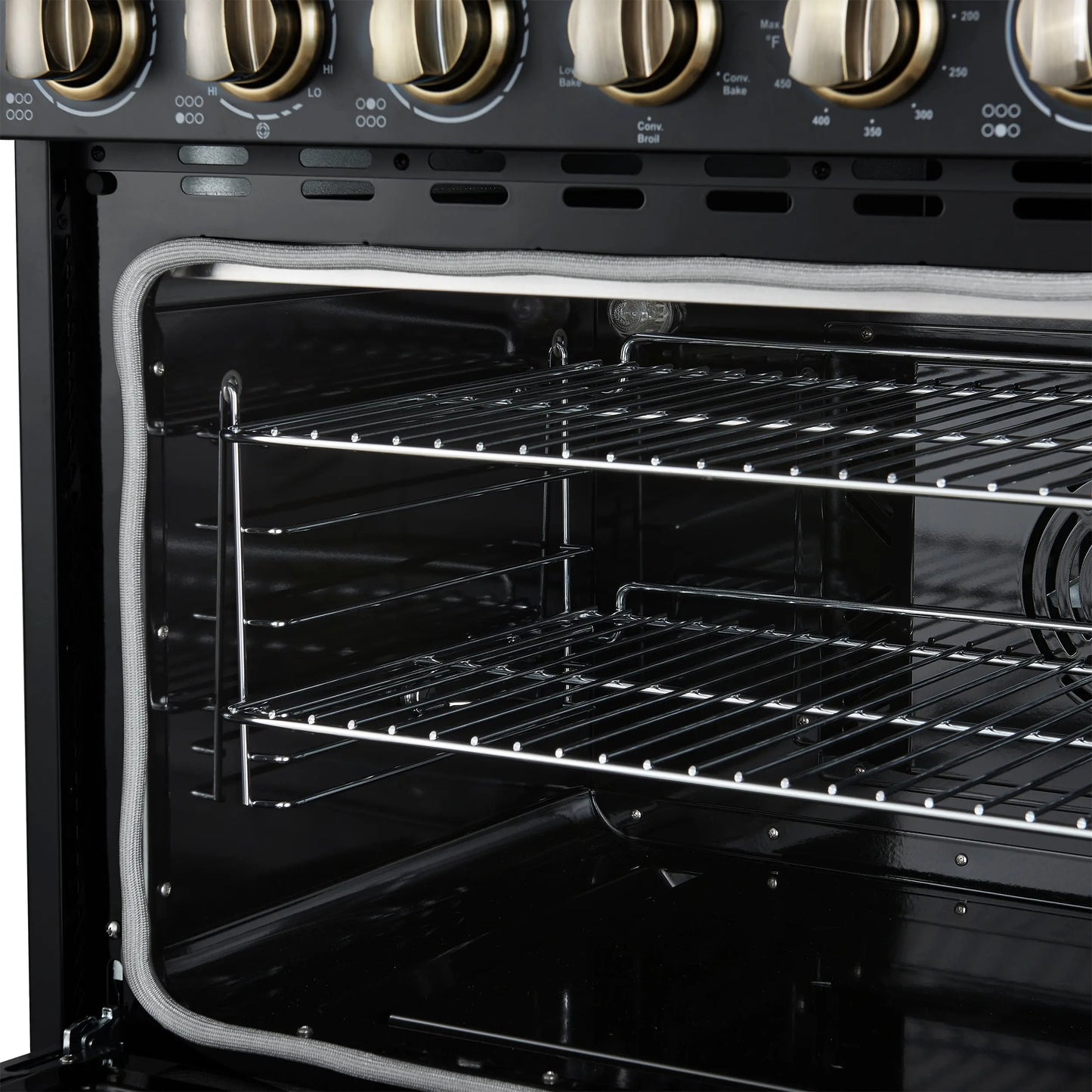 Forno Paolo 36 Inch Black Freestanding Electric Range, Stainless Steel, 5.44 cu.ft, True Convection Oven, Energy Efficient FORNO
