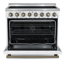 Forno Paolo 36 Inch White Freestanding Electric Range, Stainless Steel, 5.44 cu.ft, True Convection Oven, Energy Efficient FORNO