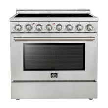 Forno Paolo 36 Inch Freestanding Electric Range, Stainless Steel, 5.44 cu.ft, True Convection Oven, Energy Efficient FORNO