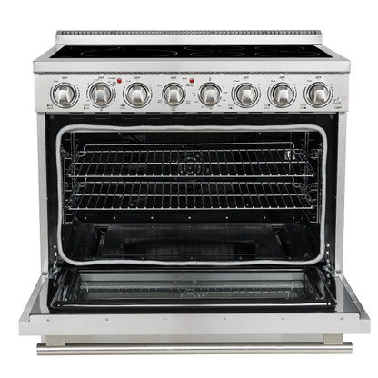 Forno Paolo 36 Inch Freestanding Electric Range, Stainless Steel, 5.44 cu.ft, True Convection Oven, Energy Efficient FORNO