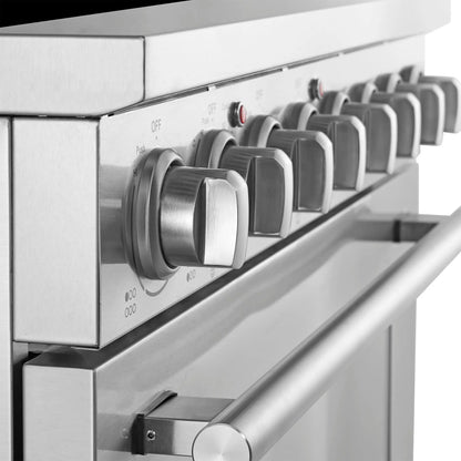 Forno Paolo 36 Inch Freestanding Electric Range, Stainless Steel, 5.44 cu.ft, True Convection Oven, Energy Efficient FORNO