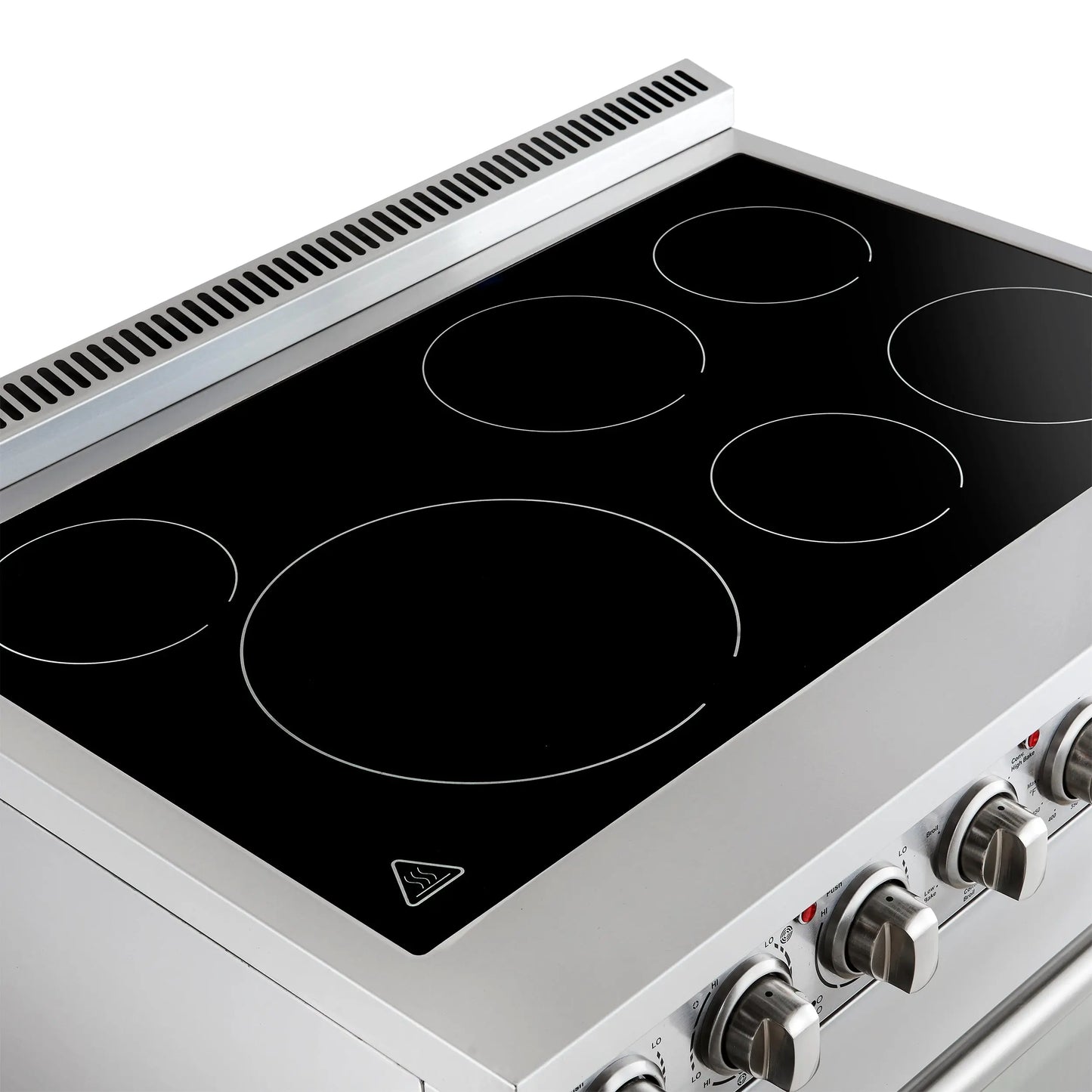 Forno Paolo 36 Inch Freestanding Electric Range, Stainless Steel, 5.44 cu.ft, True Convection Oven, Energy Efficient FORNO