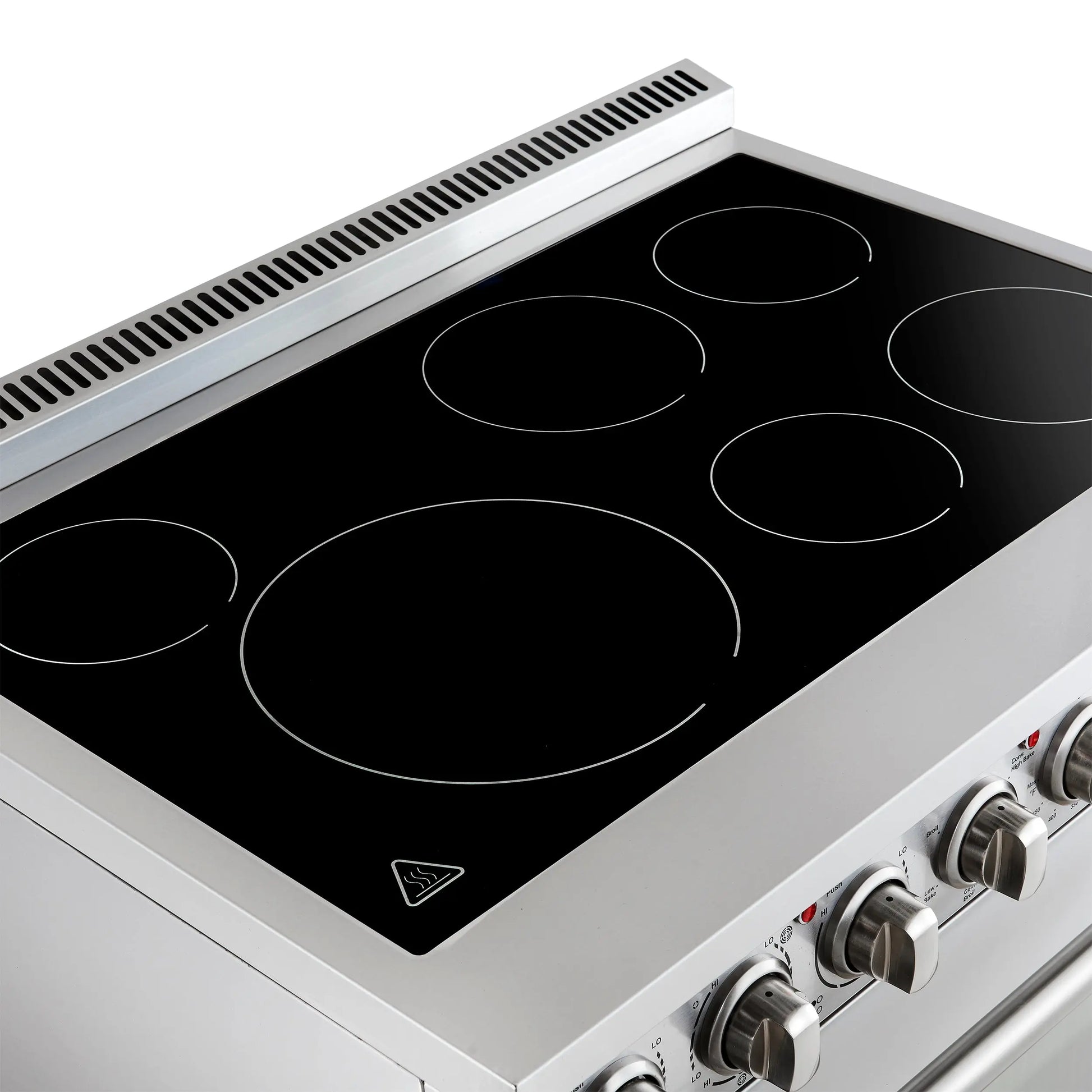 Forno Paolo 36 Inch Freestanding Electric Range, Stainless Steel, 5.44 cu.ft, True Convection Oven, Energy Efficient FORNO