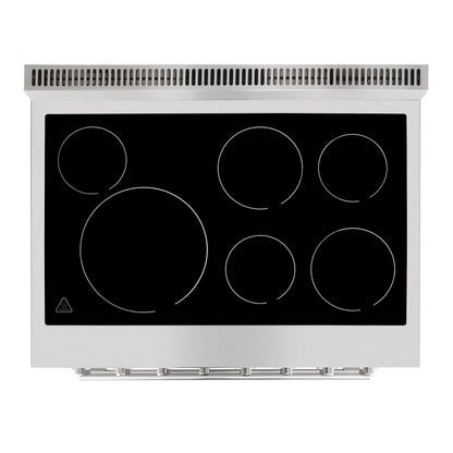 Forno Paolo 36 Inch Freestanding Electric Range, Stainless Steel, 5.44 cu.ft, True Convection Oven, Energy Efficient FORNO