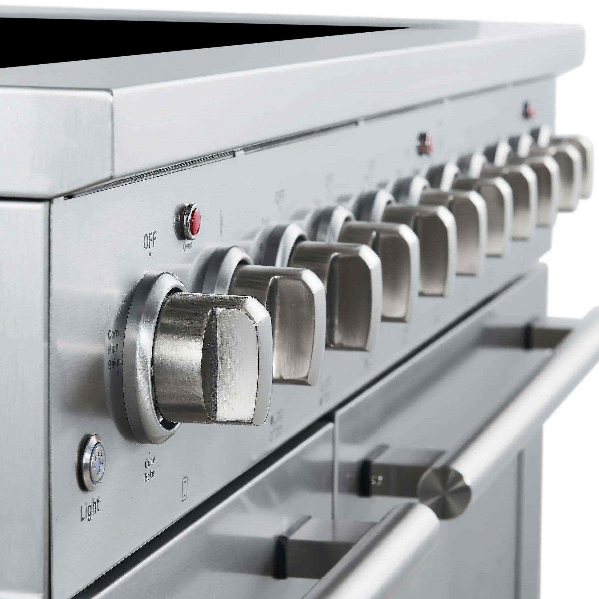 Forno Paolo 48 Inch Freestanding Electric Range, Stainless Steel, 6.7 cu.ft, True Convection Oven, Energy Efficient FORNO