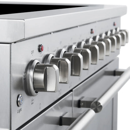 Forno Paolo 48 Inch Freestanding Electric Range, Stainless Steel, 6.7 cu.ft, True Convection Oven, Energy Efficient FORNO