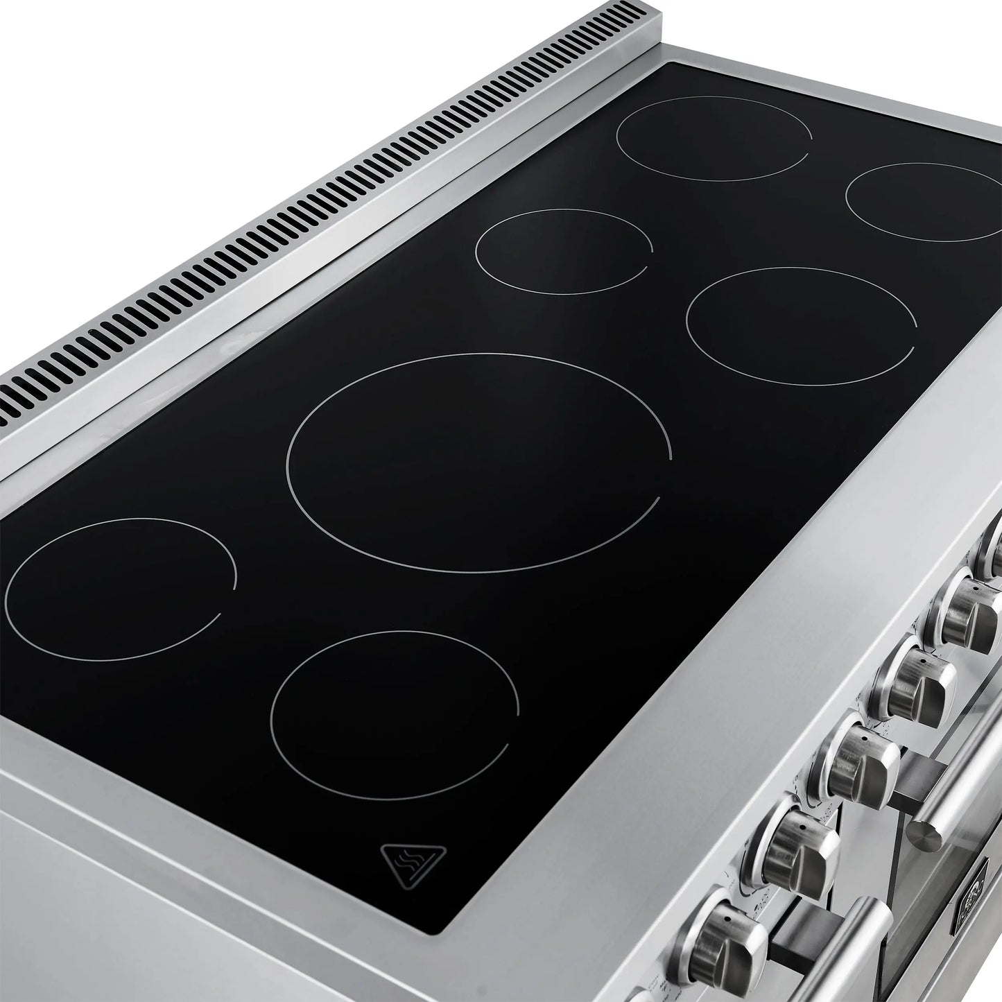 Forno Paolo 48 Inch Freestanding Electric Range, Stainless Steel, 6.7 cu.ft, True Convection Oven, Energy Efficient FORNO