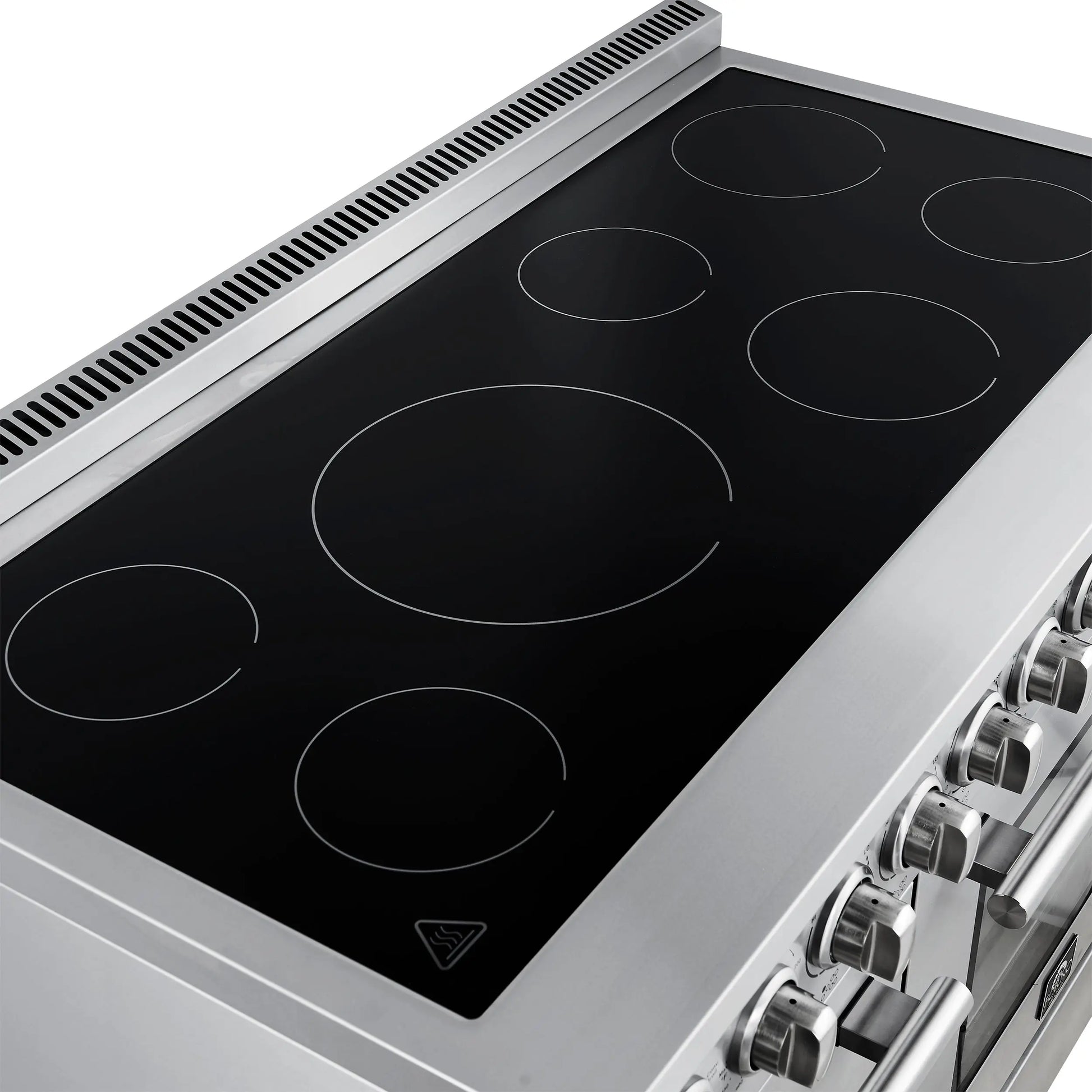Forno Paolo 48 Inch Freestanding Electric Range, Stainless Steel, 6.7 cu.ft, True Convection Oven, Energy Efficient FORNO