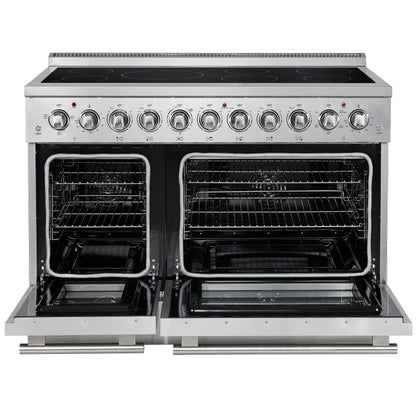 Forno Paolo 48 Inch Freestanding Electric Range, Stainless Steel, 6.7 cu.ft, True Convection Oven, Energy Efficient FORNO