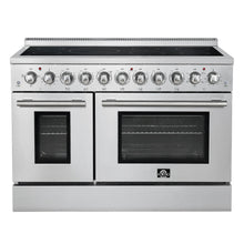 Forno Paolo 48 Inch Freestanding Electric Range, Stainless Steel, 6.7 cu.ft, True Convection Oven, Energy Efficient FORNO