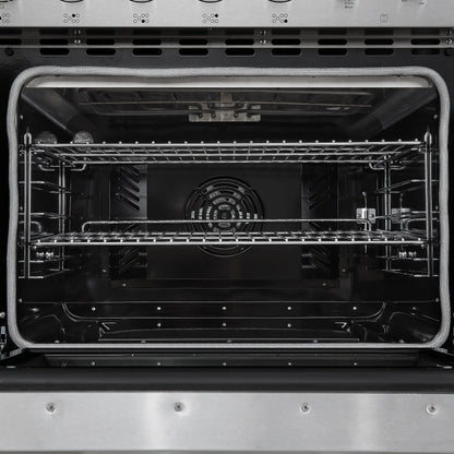 Forno Paolo 48 Inch Freestanding Electric Range, Stainless Steel, 6.7 cu.ft, True Convection Oven, Energy Efficient FORNO