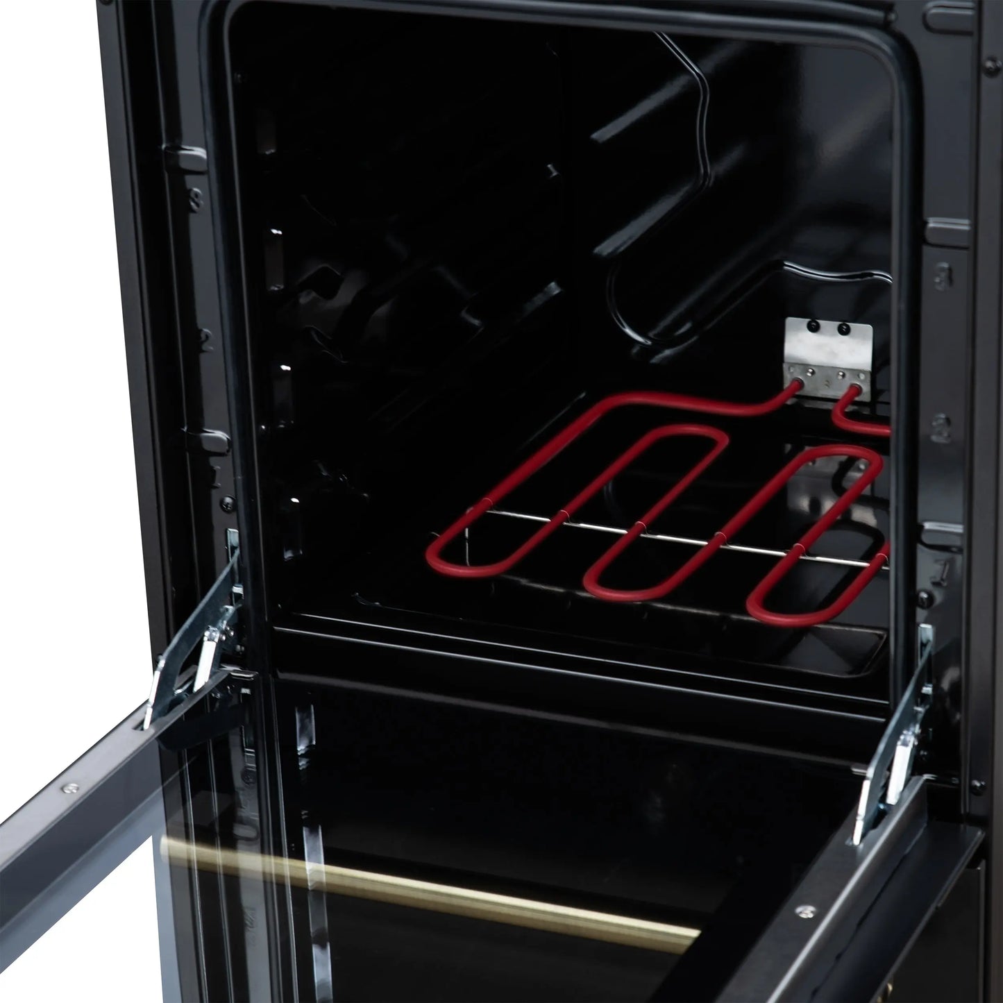 Forno Pallerano 20 Inch Freestanding Electric Range in Black with Antique Brass, Compact Design FORNO