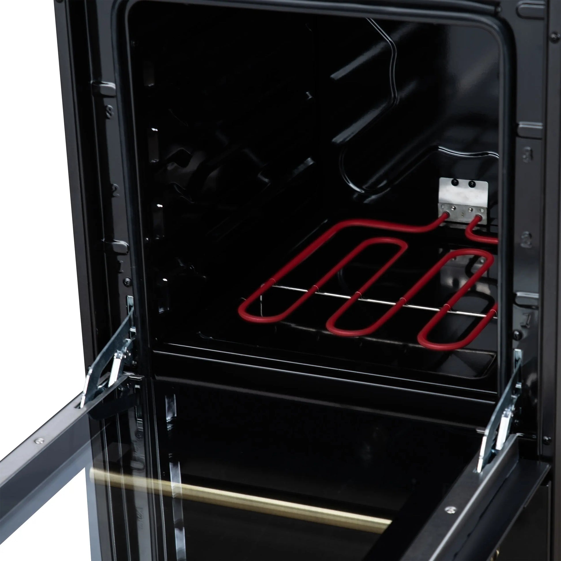 Forno Pallerano 20 Inch Freestanding Electric Range in Black with Antique Brass, Compact Design FORNO