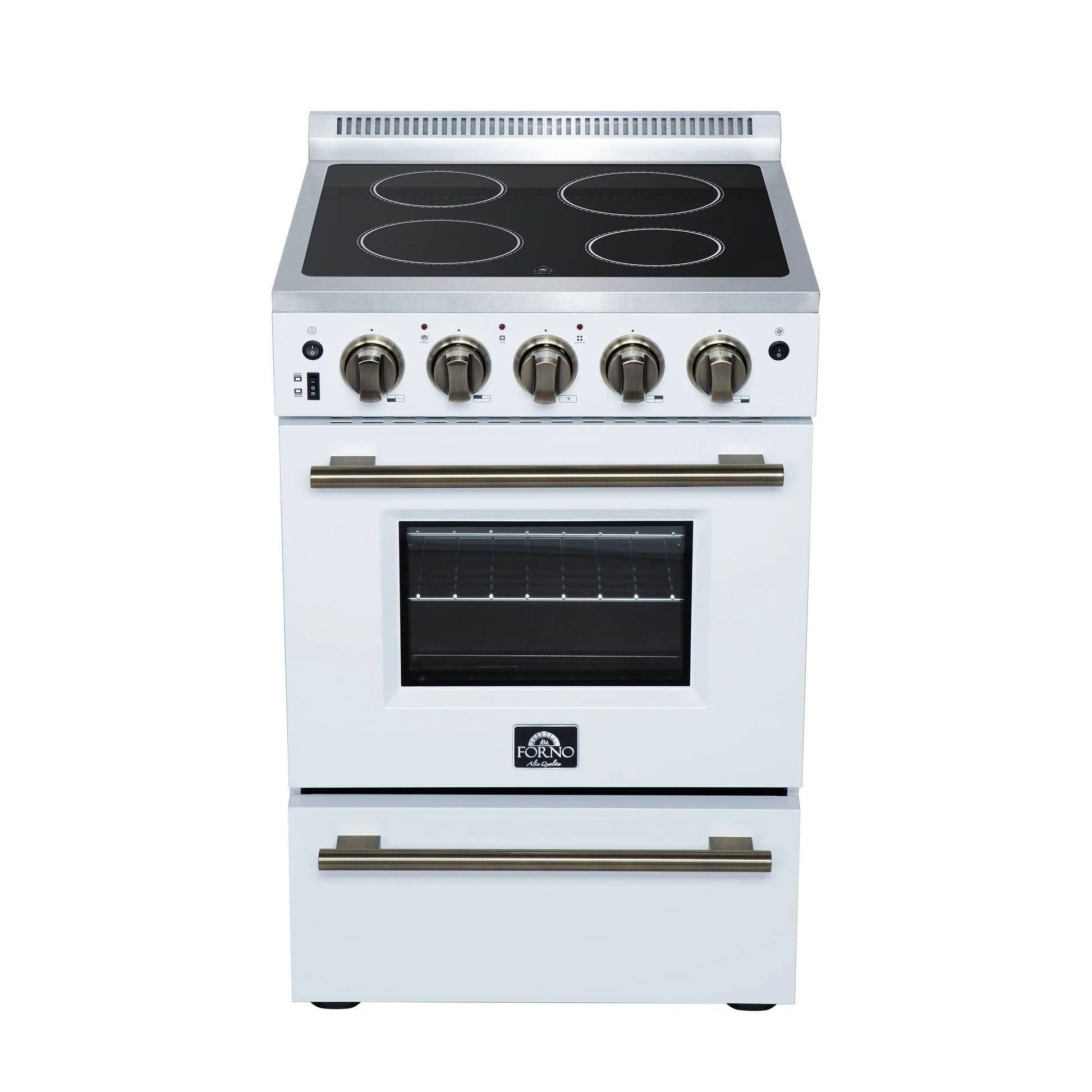 Forno Loiano 24 Inch Freestanding Electric Range in White FORNO