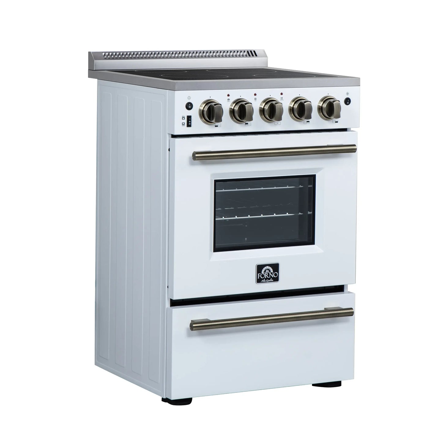 Forno Loiano 24 Inch Freestanding Electric Range in White FORNO