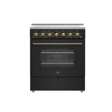 Forno Paolo 30-Inch Freestanding Electric Range, Black, 4.38 cu.ft, True Convection Oven, Energy Efficient FORNO