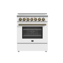 Forno Paolo 30-Inch Freestanding Electric Range, White, 4.38 cu.ft, True Convection Oven, Energy Efficient FORNO