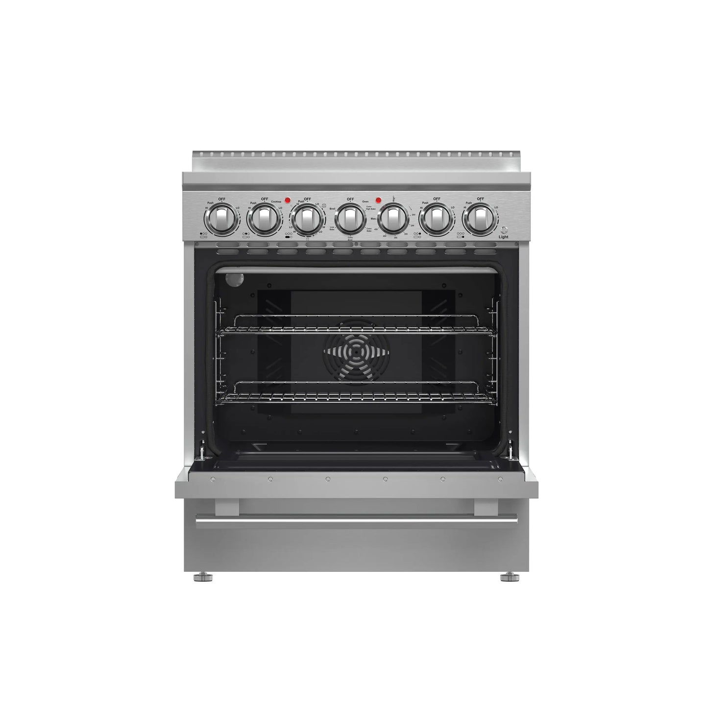 Forno Paolo 30-Inch Freestanding Electric Range, Stainless Steel, 4.38 cu.ft, True Convection Oven, Energy Efficient FORNO