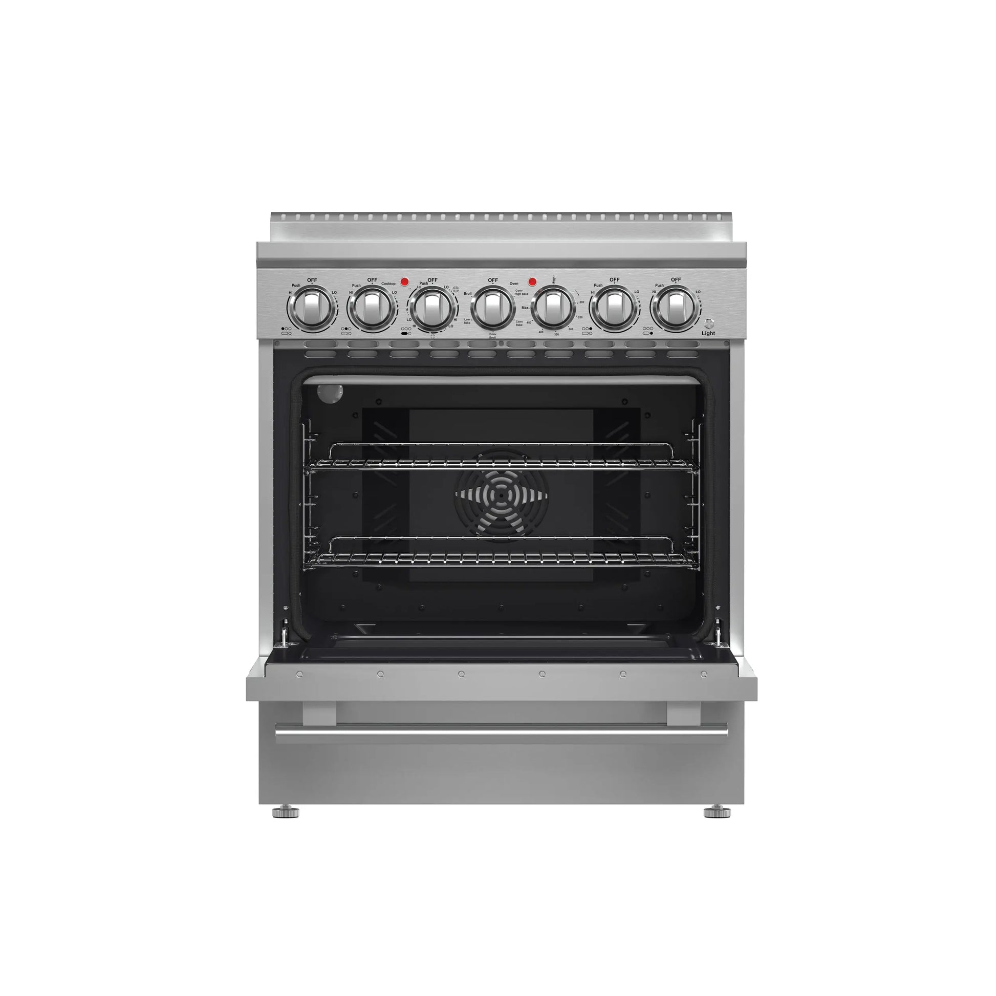 Forno Paolo 30-Inch Freestanding Electric Range, Stainless Steel, 4.38 cu.ft, True Convection Oven, Energy Efficient FORNO