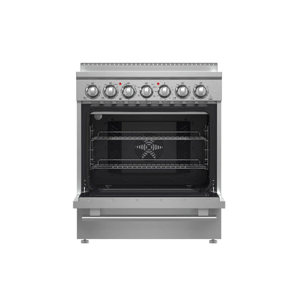 Forno Paolo 30-Inch Freestanding Electric Range, Stainless Steel, 4.38 cu.ft, True Convection Oven, Energy Efficient FORNO