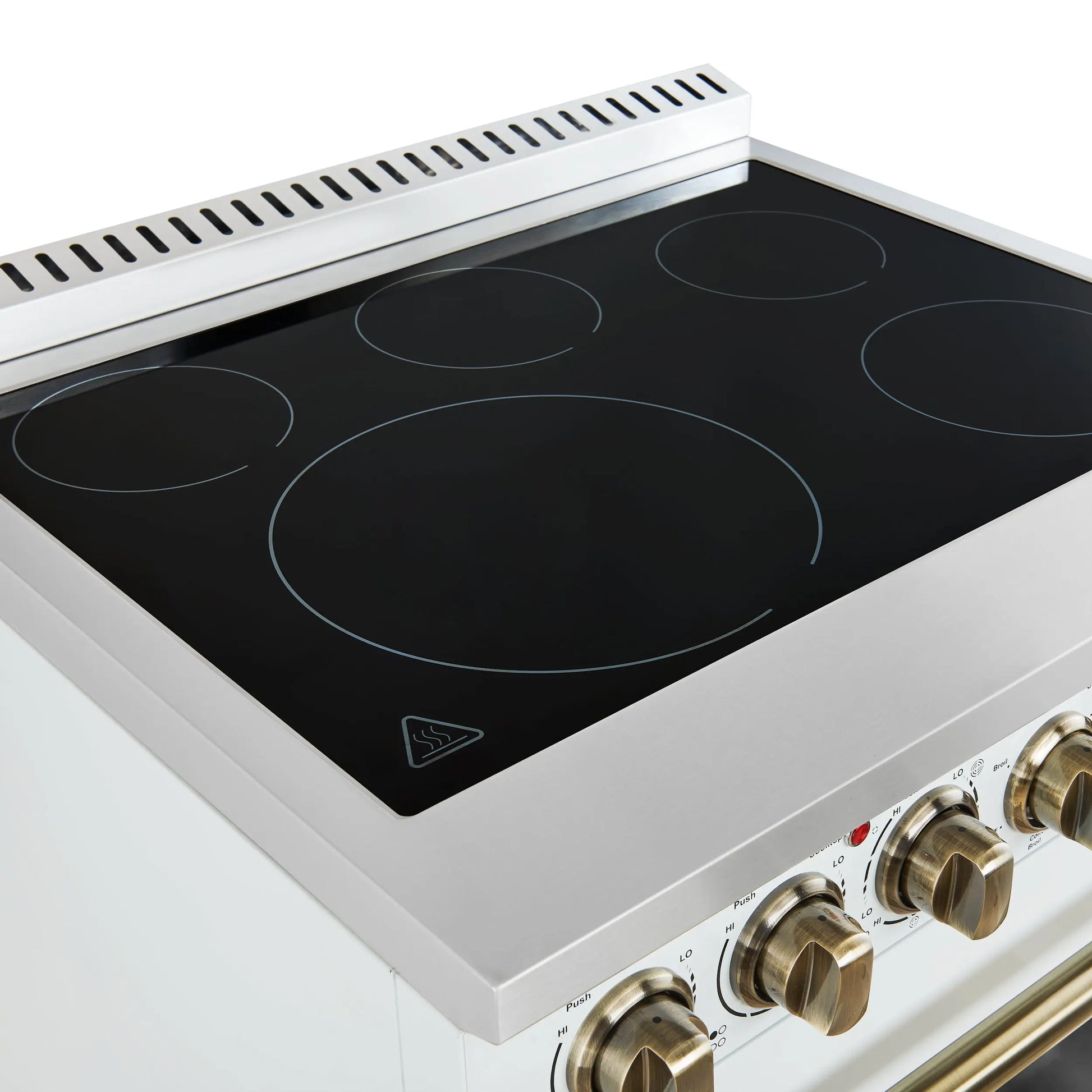 Forno Paolo 30-Inch Freestanding Electric Range, White, 4.38 cu.ft, True Convection Oven, Energy Efficient FORNO