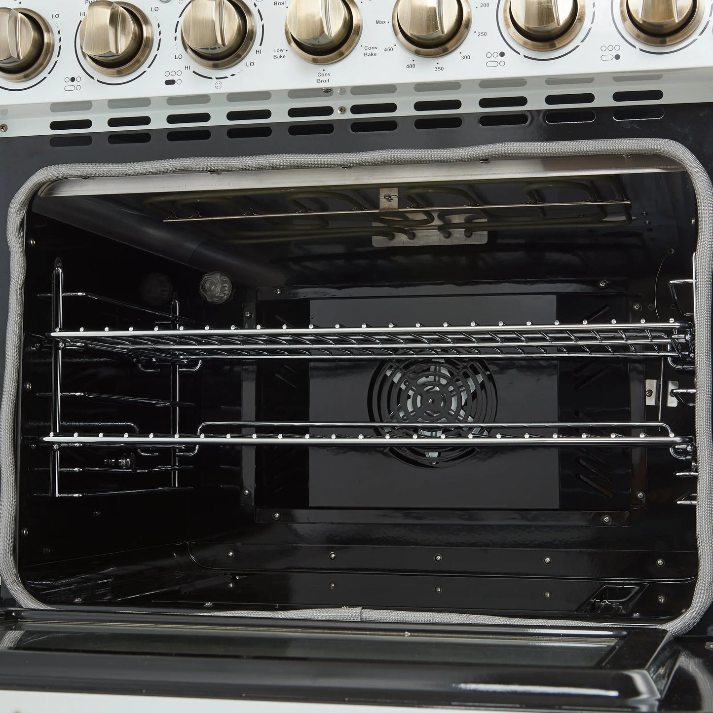 Forno Paolo 30-Inch Freestanding Electric Range, White, 4.38 cu.ft, True Convection Oven, Energy Efficient FORNO