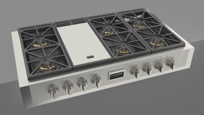 Fulgor Milano 48″ Sofia All Gas Rangetop, 6 Burners, Griddle F6GRT486GS1