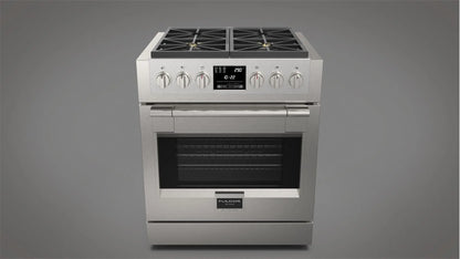 Fulgor Milano Sofia Pro 30-Inch Dual Fuel Range - 4 Burners, Stainless Steel Fulgor Milano