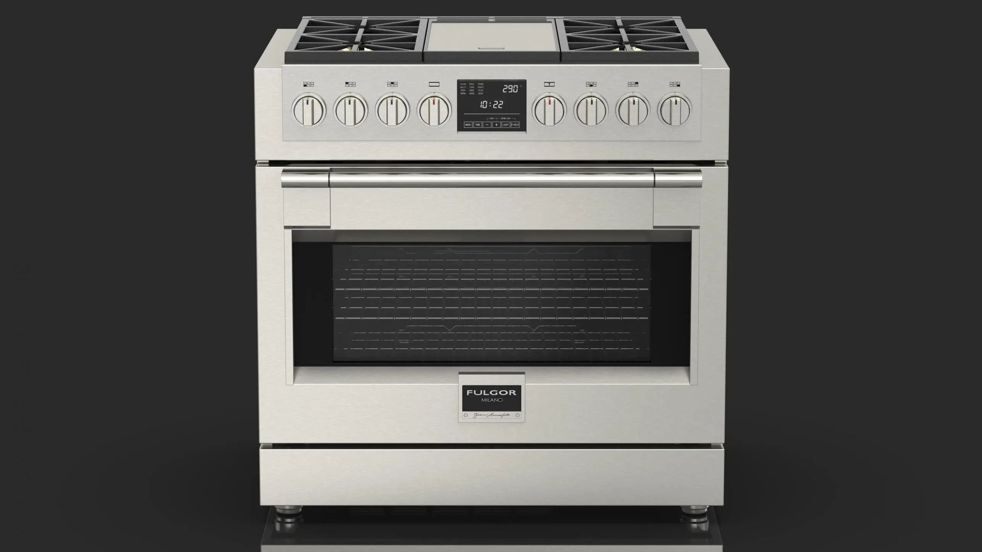 36” DUAL FUEL PRO RANGE WITH GRIDDLE | Fulgor Milano fulgor-milano