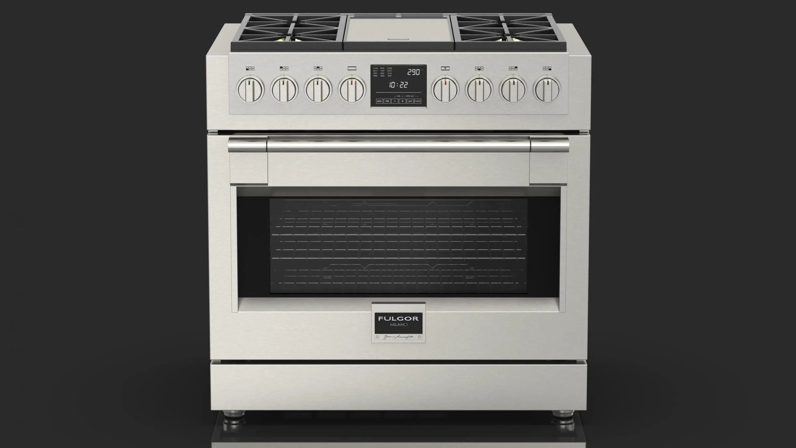 36” DUAL FUEL PRO RANGE WITH GRIDDLE | Fulgor Milano fulgor-milano