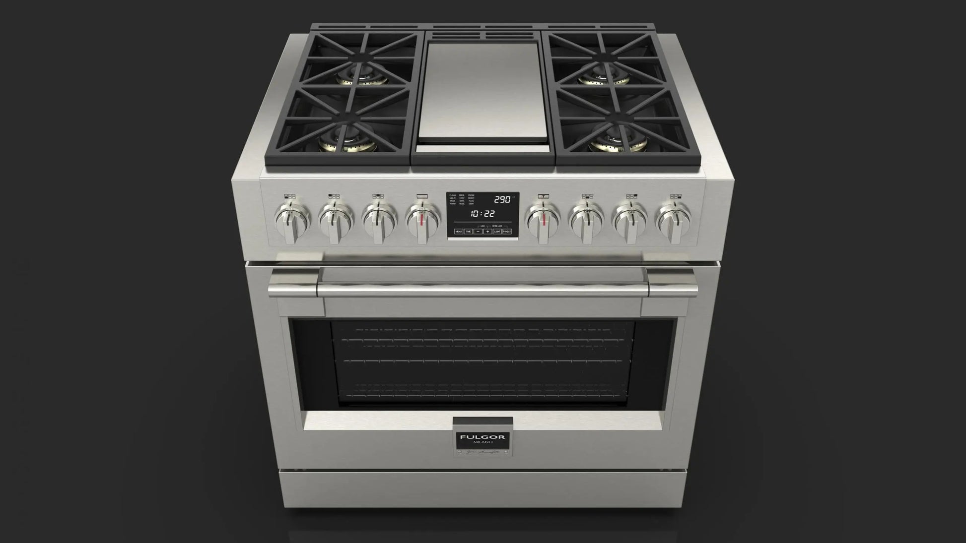 36” DUAL FUEL PRO RANGE WITH GRIDDLE | Fulgor Milano fulgor-milano