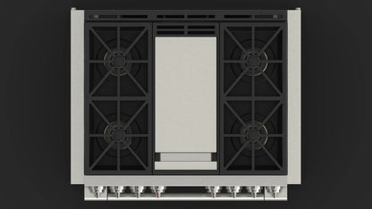 36” DUAL FUEL PRO RANGE WITH GRIDDLE | Fulgor Milano fulgor-milano